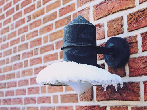 Frozen light on wall.